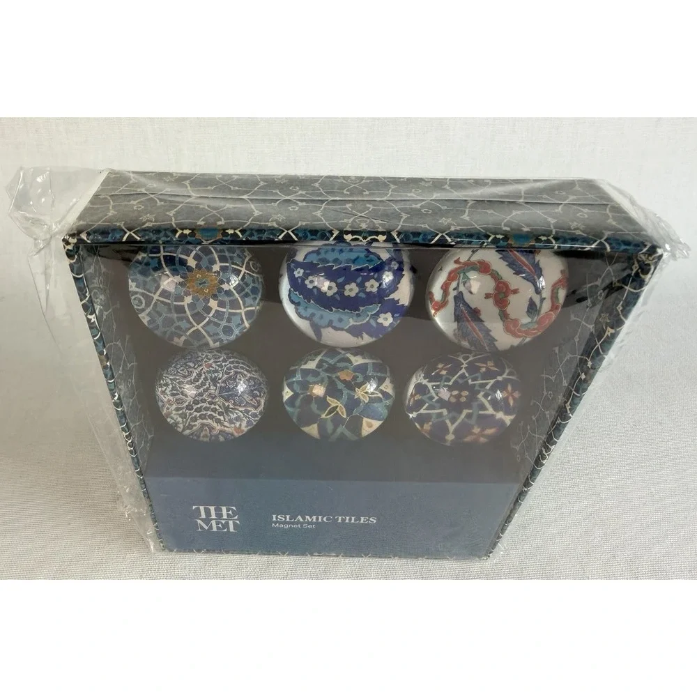Metropolitan Museum of Art Islamic Tiles Magnets Box of 6 Glass Magnets The Met - Picture 3 of 6